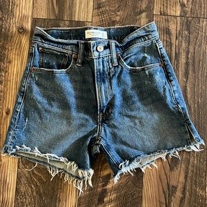 Abercombie high rise jean denim shorts